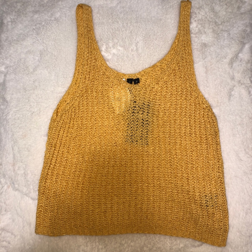 Yellow tank top/crop top